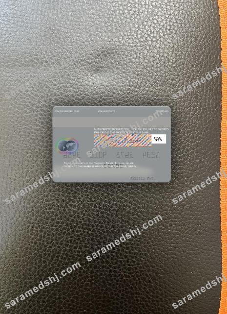USA Payoneer mastercard photolook back